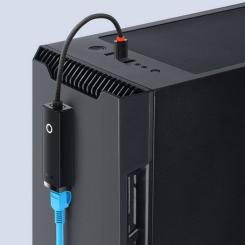 Переходник Baseus USB-C to RJ45 Ethernet 1000Mbps black Фото 11