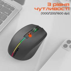 Мышка Meetion BTM002 Wireless/Bluetooth Black Фото 3