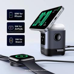 Зарядное устройство Ugreen 2-in-1 wireless iPhone + AirPods W709 gray Фото 3