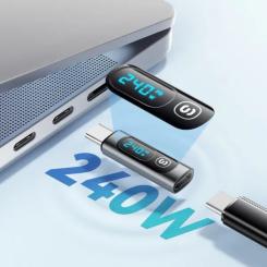 Переходник Essager USB-C F to USB-C M digital display Фото 9