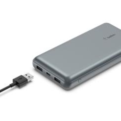 Батарея универсальная Belkin 10000mAh 15W 2xUSB-A, USB-C Gray Фото 7