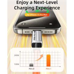 Дата кабель Cabletime USB-C to USB-C 2.0m PD240W Фото 2