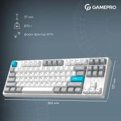 Клавиатура GamePro Asgard Ragnar Wireless/Bluetooth/USB UA White Фото 11