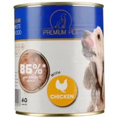 Консервы для собак PREMIUM PET с курицей 800 г Фото 1