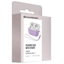 Чехол для наушников Armorstandart Silicone Case для Apple Airpods Pro 3 Pink Purple Фото 1