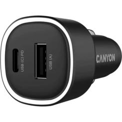 Зарядное устройство Canyon 1xUSB + 1xUSB-C PD85W black Фото 1