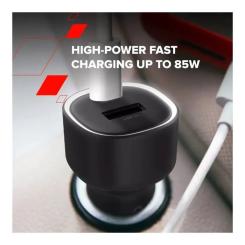 Зарядное устройство Canyon 1xUSB + 1xUSB-C PD85W black Фото 6