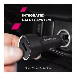 Зарядное устройство Canyon 1xUSB + 1xUSB-C PD85W black Фото 7
