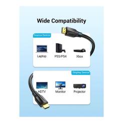 Кабель мультимедийный Vention HDMI M to HDMI M 1.0m 8K60Hz black Фото 3