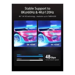 Кабель мультимедийный Vention HDMI M to HDMI M 1.0m 8K60Hz black Фото 7