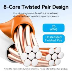 Патч-корд Vention 3м, UTP cat 6 RJ-45 black Фото 4