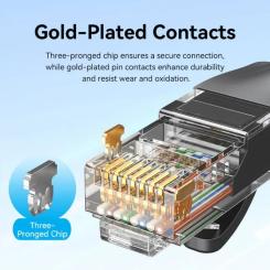 Патч-корд Vention 3м, UTP cat 6 RJ-45 black Фото 6