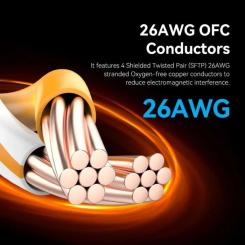 Патч-корд Vention 1м, S/FTP cat 8 RJ-45 black Фото 4