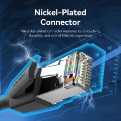 Патч-корд Vention 1м, S/FTP cat 8 RJ-45 black Фото 6