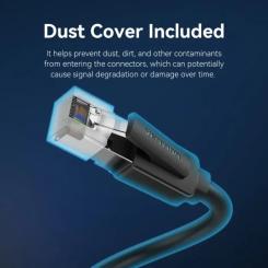 Патч-корд Vention 1м, S/FTP cat 8 RJ-45 black Фото 7