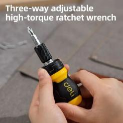 Отвертка Deli PH2 + SL6 з тріскачкою Фото 2