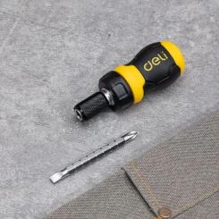 Отвертка Deli PH2 + SL6 з тріскачкою Фото 6