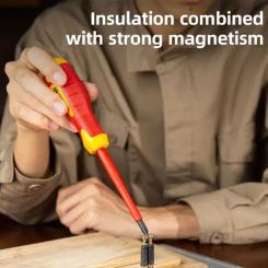 Отвертка Deli изолированная крестовая PH2 x 100 мм Фото 3