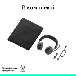 Наушники Logitech Zone Wireless 2 ES Busines Graphite Фото 10