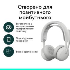Наушники Logitech Zone Wireless 2 ES Off-White Фото 9