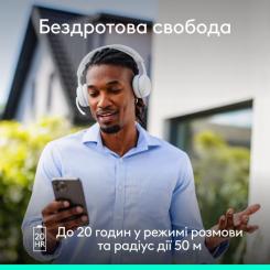 Наушники Logitech Zone Wireless 2 ES Off-White Фото 4