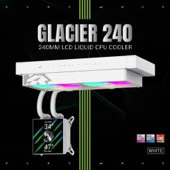 Система жидкостного охлаждения Gamemax GLACIER 240 LCD WH Фото 11