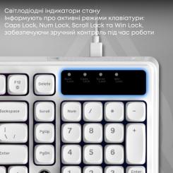 Клавиатура Ajazz AF98 USB UA White Фото 8