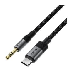 Кабель мультимедийный Acefast USB-C to 3.5mm M 0.15m black Фото 1