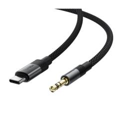 Кабель мультимедийный Acefast USB-C to 3.5mm M 0.15m black Фото 2