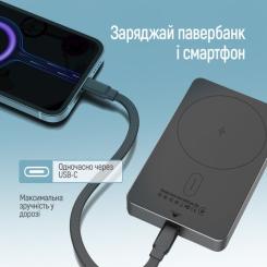 Батарея универсальная ColorWay 10 000 mAh PD/22.5W, 15W MagSafe Black Фото 10