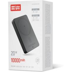 Батарея универсальная ColorWay 10 000 mAh PD/22.5W, 15W MagSafe Black Фото 4