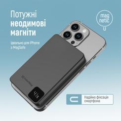 Батарея универсальная ColorWay 10 000 mAh PD/22.5W, 15W MagSafe Black Фото 7