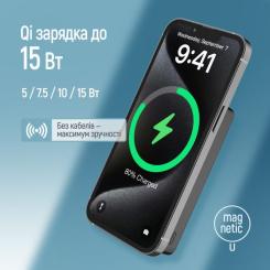 Батарея универсальная ColorWay 10 000 mAh PD/22.5W, 15W MagSafe Black Фото 8