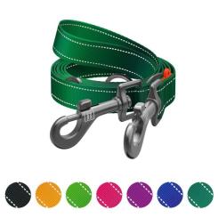 Поводок для собак WAUDOG Nylon Mono світловідбивний М зелений Фото 3