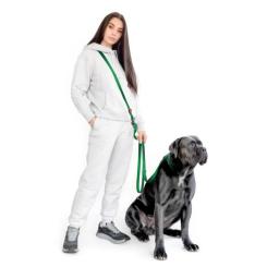 Поводок для собак WAUDOG Nylon Mono світловідбивний М зелений Фото 4