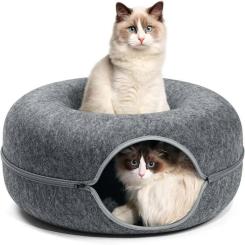 Лежак для животных Me&Pet Інтерактивний тунель L Сірий Фото 3