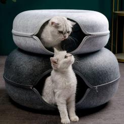 Лежак для животных Me&Pet Інтерактивний тунель L Сірий Фото 5