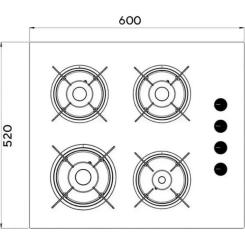 Варочная поверхность KUMTEL KO-40TAHDF WHITE Фото 7