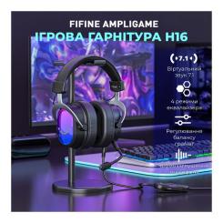 Наушники Fifine H16 7.1 RGB Black Фото 3