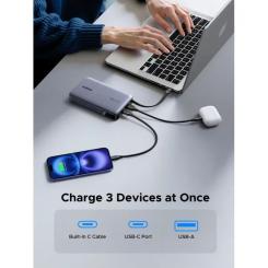 Батарея универсальная Ugreen 20000mAh 145W with Built-in Cable Фото 4