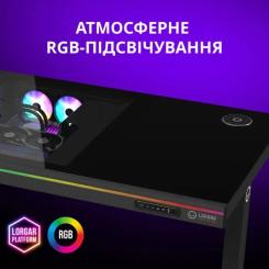 Компьютерный стол Lorgar ELITE 90W Wood Black Фото 5