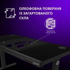 Компьютерный стол Lorgar ELITE 90W Wood Black Фото 6