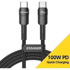 Дата кабель Essager USB-C to USB-C 0.5m 100W black Фото