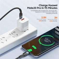 Дата кабель Essager USB-C to USB-C 0.5m 100W black Фото 2