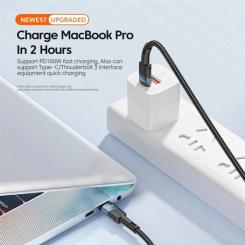 Дата кабель Essager USB-C to USB-C 0.5m 100W black Фото 3