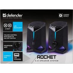 Акустическая система Defender Rocket 6Вт USB Black Фото 6