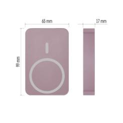 Батарея универсальная EMOS 10000mAh WI1046, 20W, Wireless, salmon Фото 2