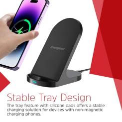 Зарядное устройство Energizer Qi 15W wireless WCP108 black Фото 9