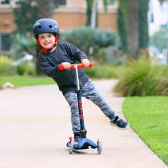 Самокат Micro Mini Deluxe Foldable LED" складний Синій" Фото 7