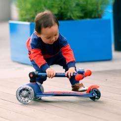 Самокат Micro Mini Deluxe Foldable LED" складний Синій" Фото 8